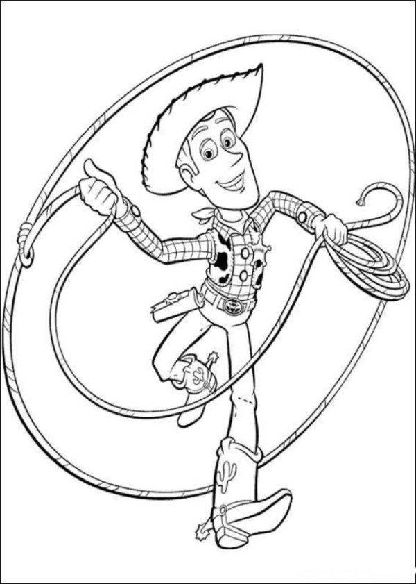 600x841 Woody Sheriff Is Yellingy Story Coloring Pages Colouring