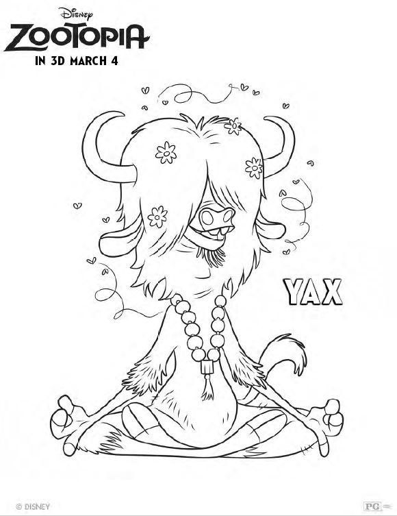 580x753 Zootopia Coloring Pages And Printable Activity Sheets