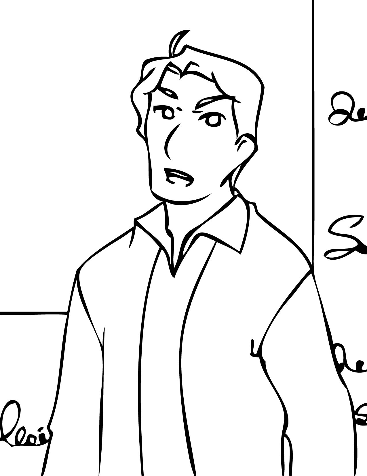 1275x1650 Actor Coloring Page