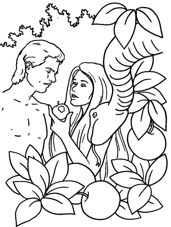 600x793 Adam And Eve Coloring Pages