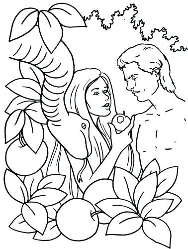378x500 Adam And Eve Coloring Pages And Eve Coloring Pages Medium Size