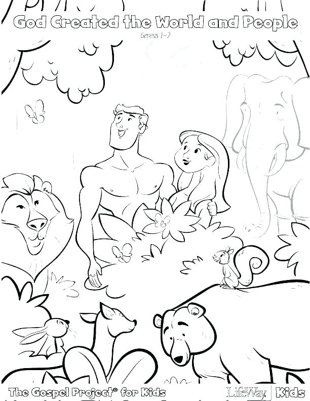 Adam And Eve Printable Coloring Pages