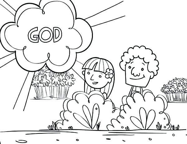 600x463 Adam And Eve Coloring Pages For Kids And Eve Coloring Pages