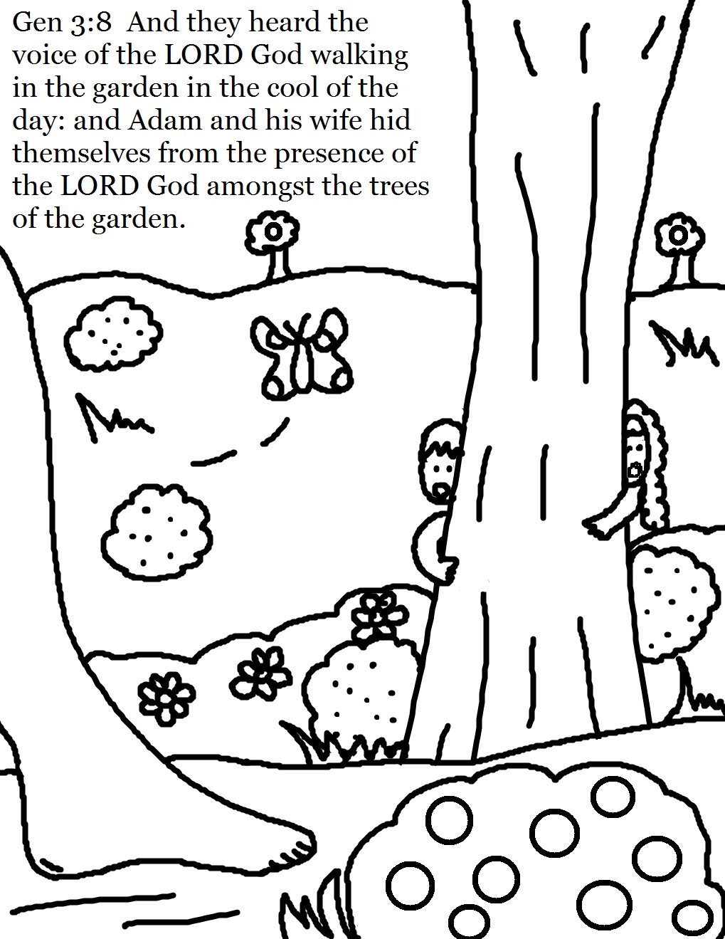 Adam Coloring Pages