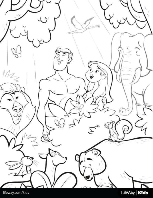 612x792 Awesome Adam And Eve Coloring Sheet Best Quality