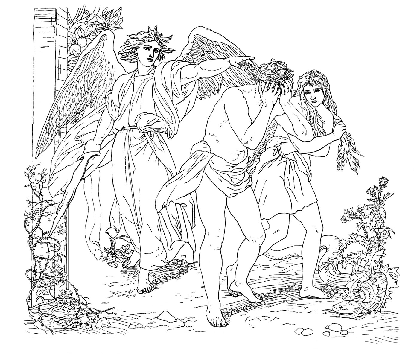1394x1200 Free Printable Adam And Eve Coloring Pages For Kids