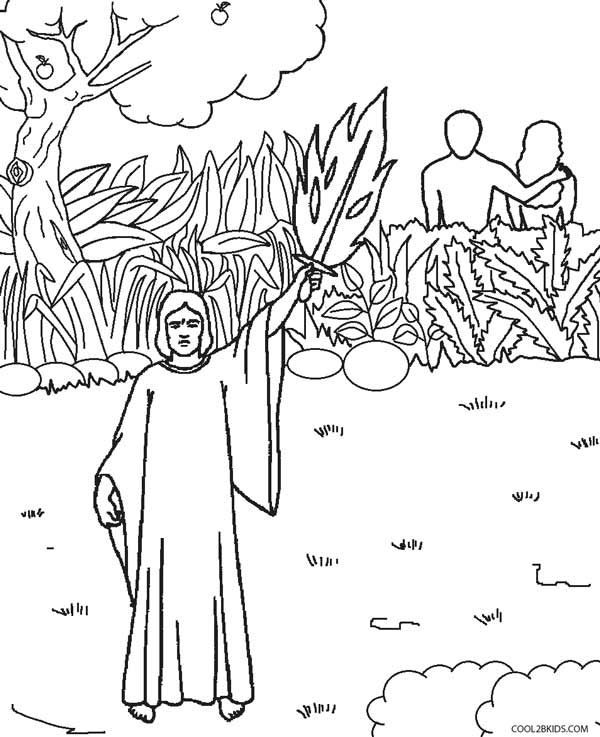 600x737 Printable Adam And Eve Coloring Pages For Kids Cool2bkids