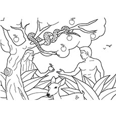 230x230 Top 25 Freeprintable Adam And Eve Coloring Pages Online