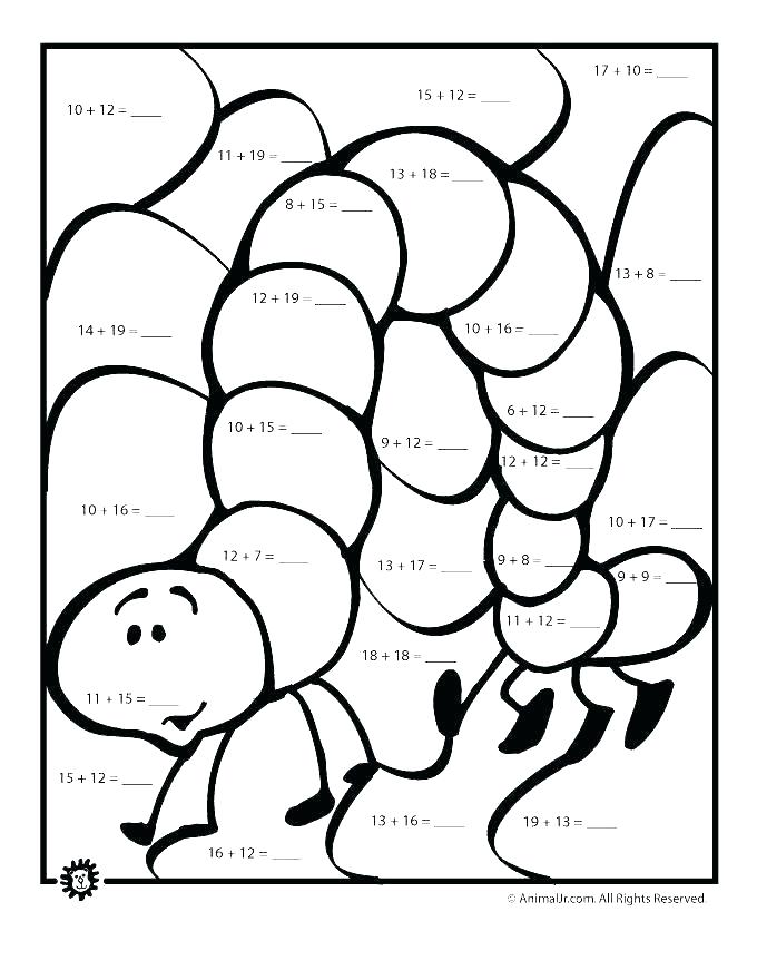 680x880 Subtraction Coloring Pages 3 Digit Addition Coloring Page Free
