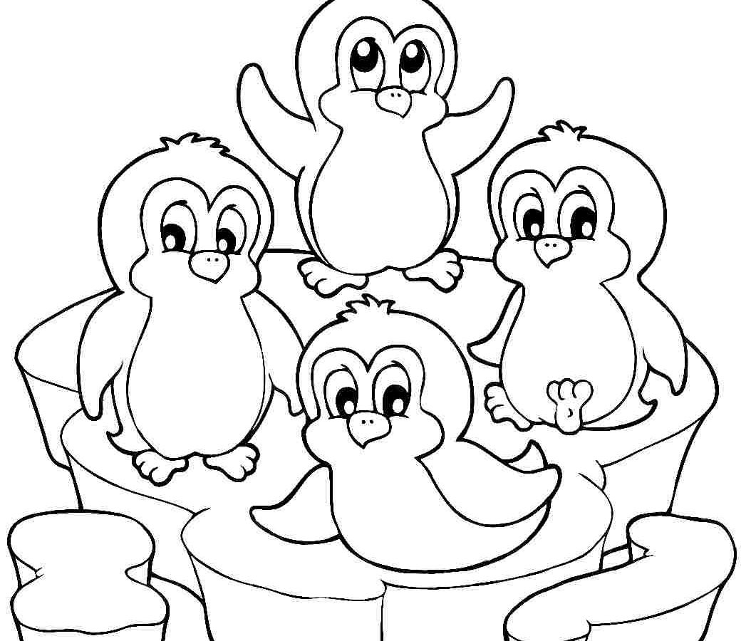 1054x900 Cute Baby Penguin Coloring Pages Sensational Page Of General