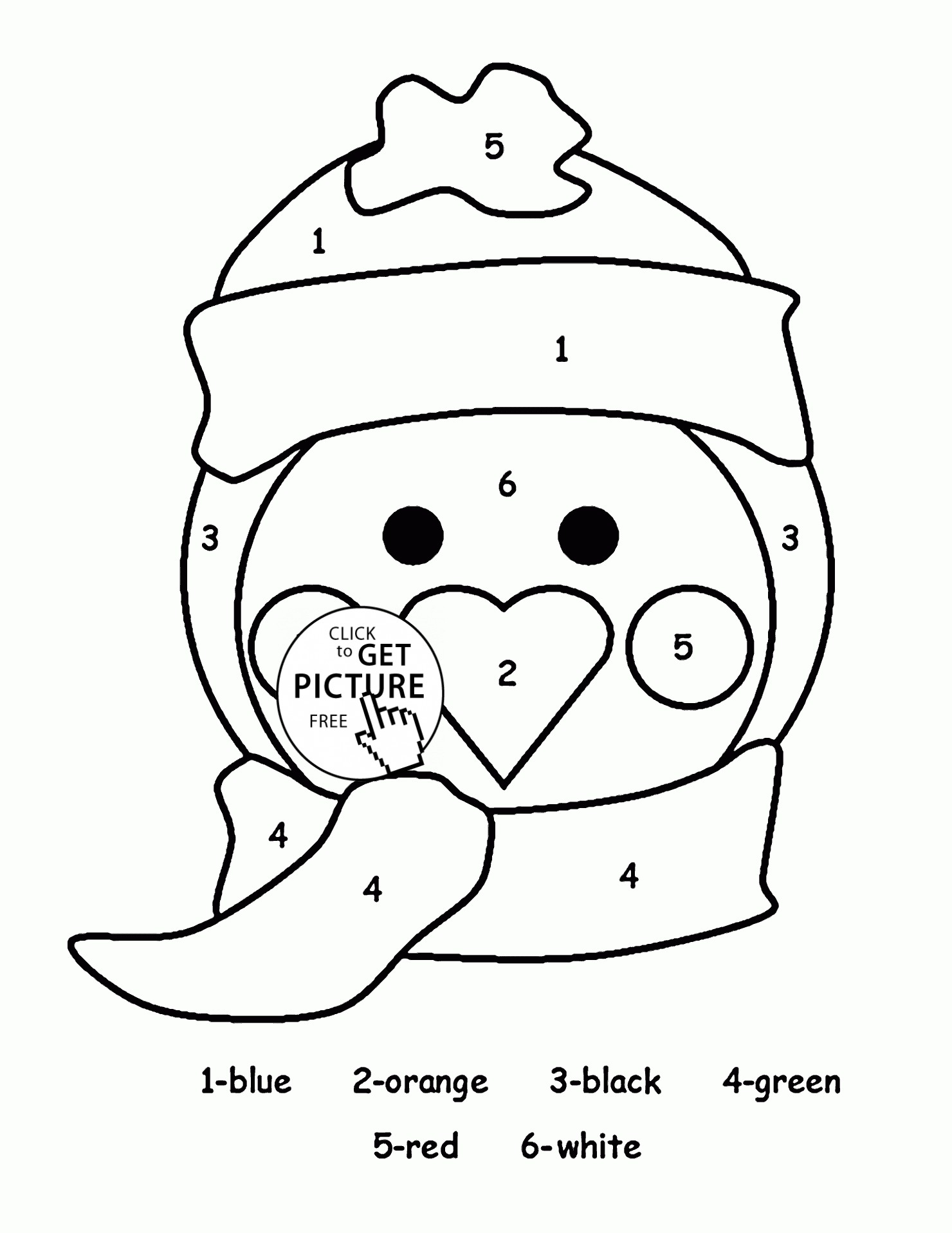1480x1915 Penguin Coloring Pages Copy Color By Number Cute Penguin
