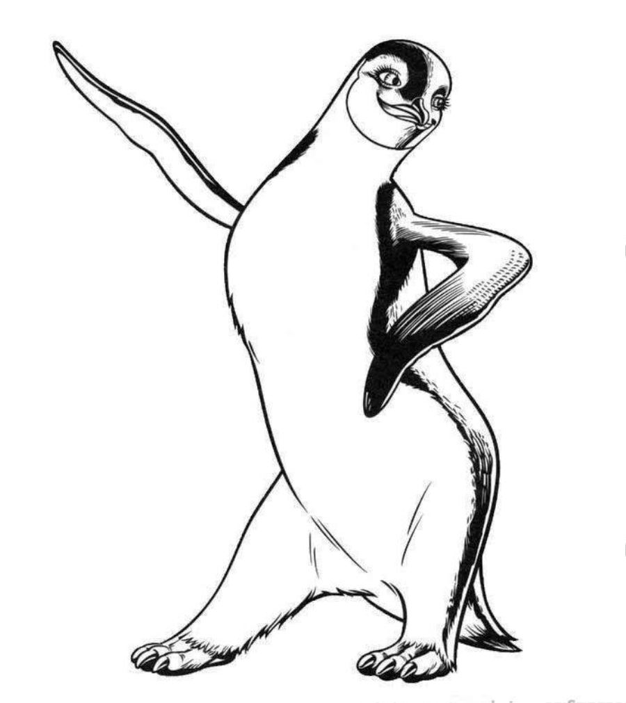 900x1011 Penguin Coloring Sheet Page Image Clipart Images