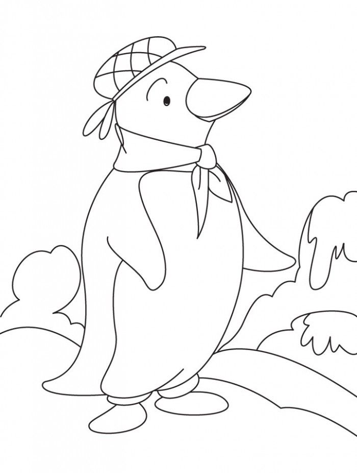 700x927 Adelie Penguin Coloring Page