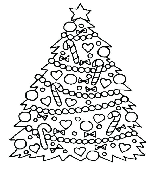 600x672 Christmas Tree Coloring Pages Tree Coloring Pages For Kids Free