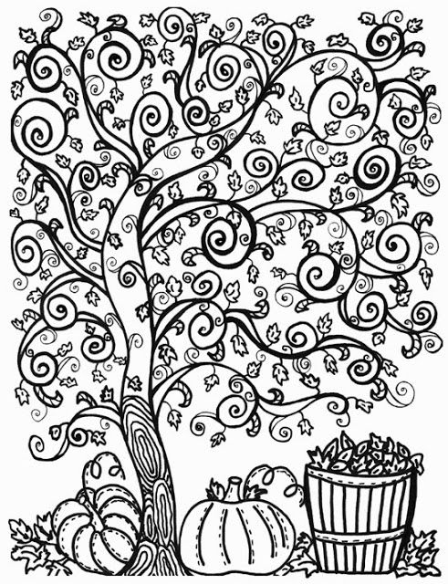 491x640 Autumn Coloring Pages For Adults Color Bros