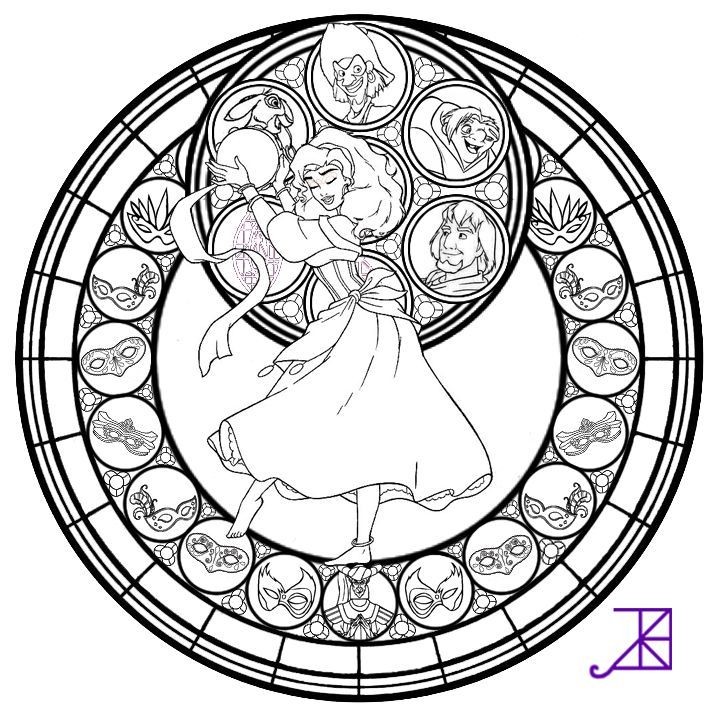 720x720 Esmeralda Stained Glass Window