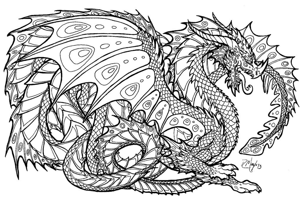 1024x689 Free Coloring Pages Of Dragons To Print