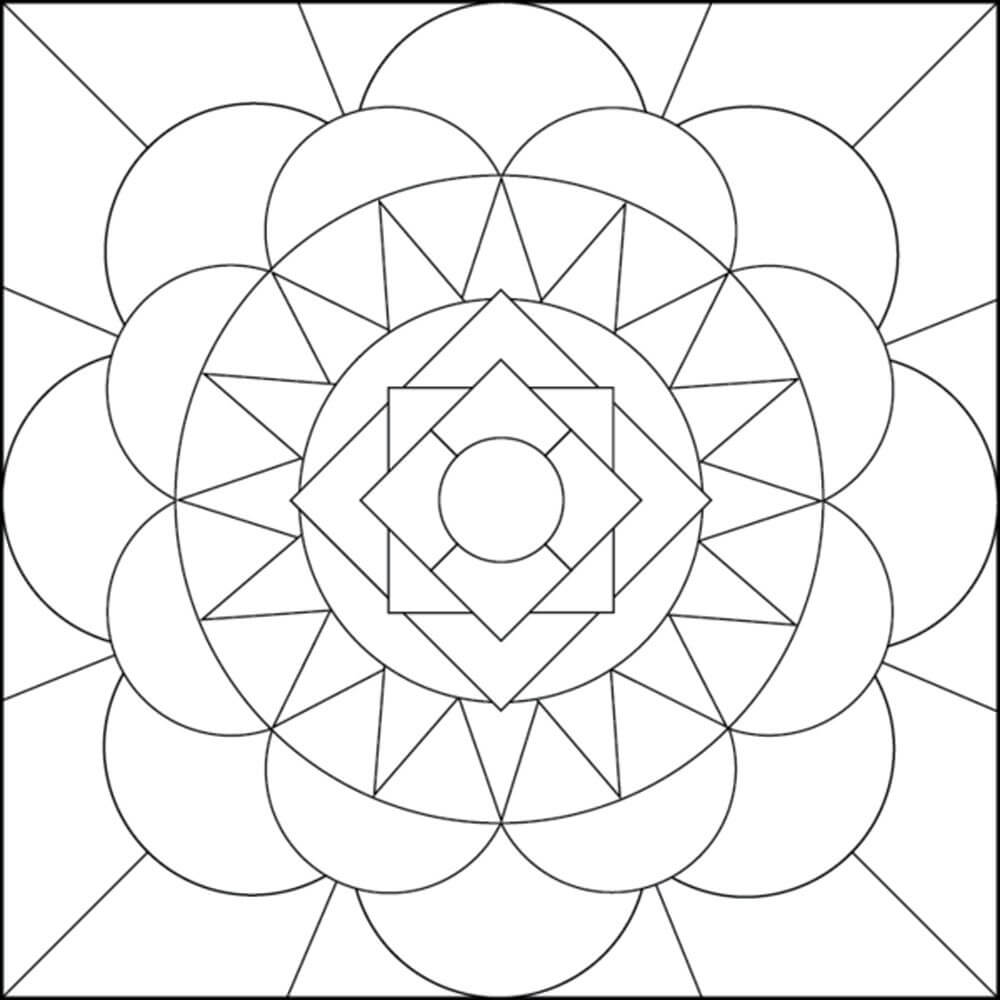 1000x1000 Clever Design Ideas Easy Geometric Coloring Pages Printable Adult