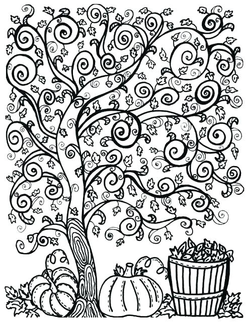 491x640 Autumn Coloring Pages For Adults Fall Coloring Pages Free Two Free