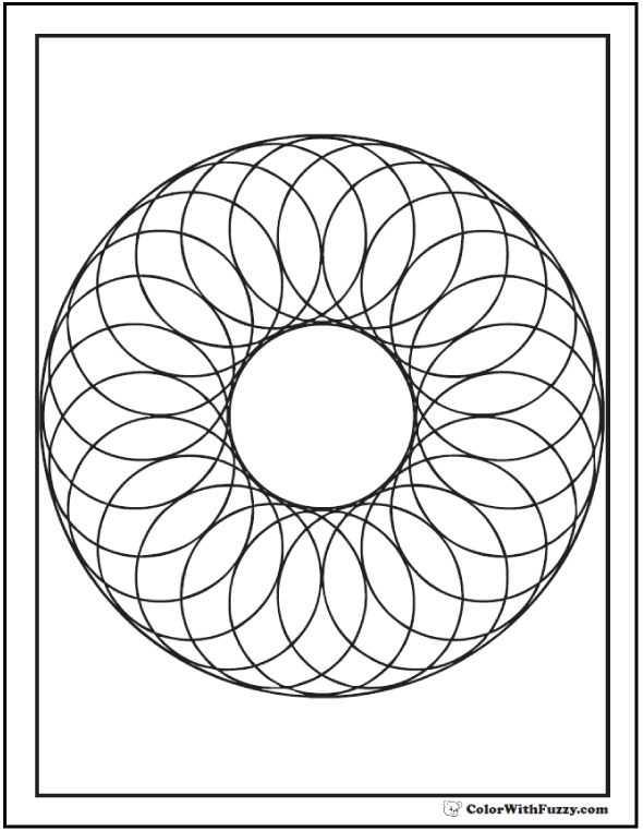 590x762 Geometric Coloring Pages To Print And Customize