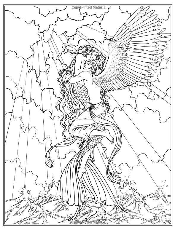 600x776 424 Best Fantasy Coloring Mermaids Images On Fun Time