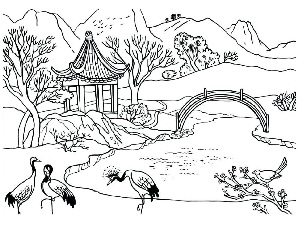 1024x766 Coloring Pages Nature Best Free Waterfall Coloring Pages Beautiful