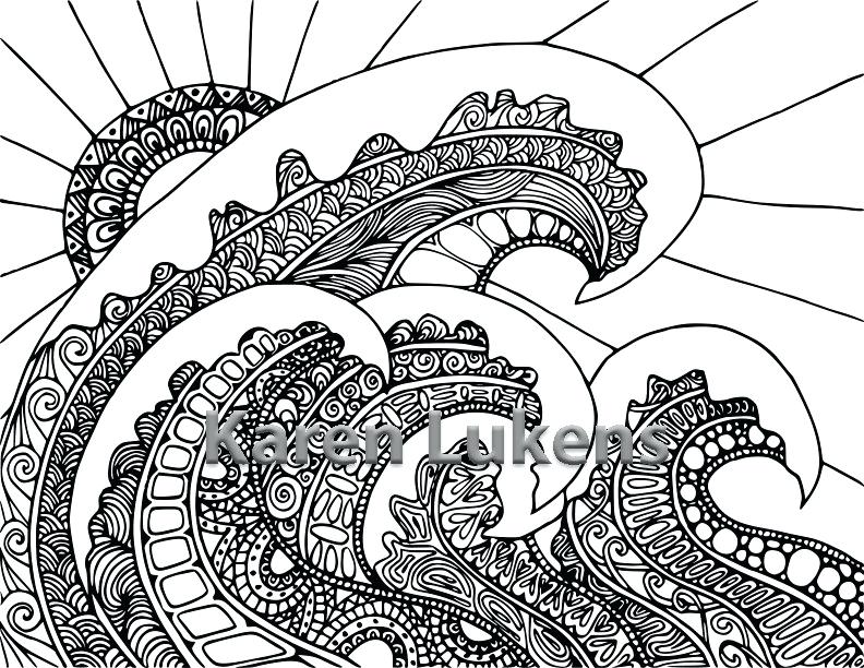 792x612 Adult Coloring Book Pages 5 Pages Ocean Pack 2 5 Adult Coloring