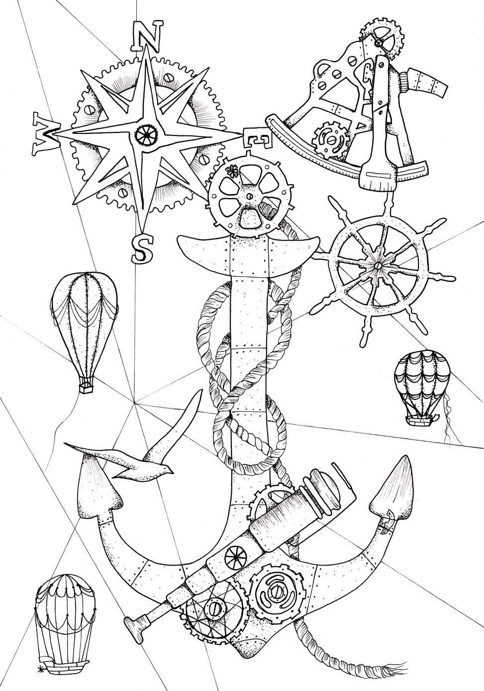 973x1388 Adult Coloring Pages Nautical Download Coloring For Kids 2018
