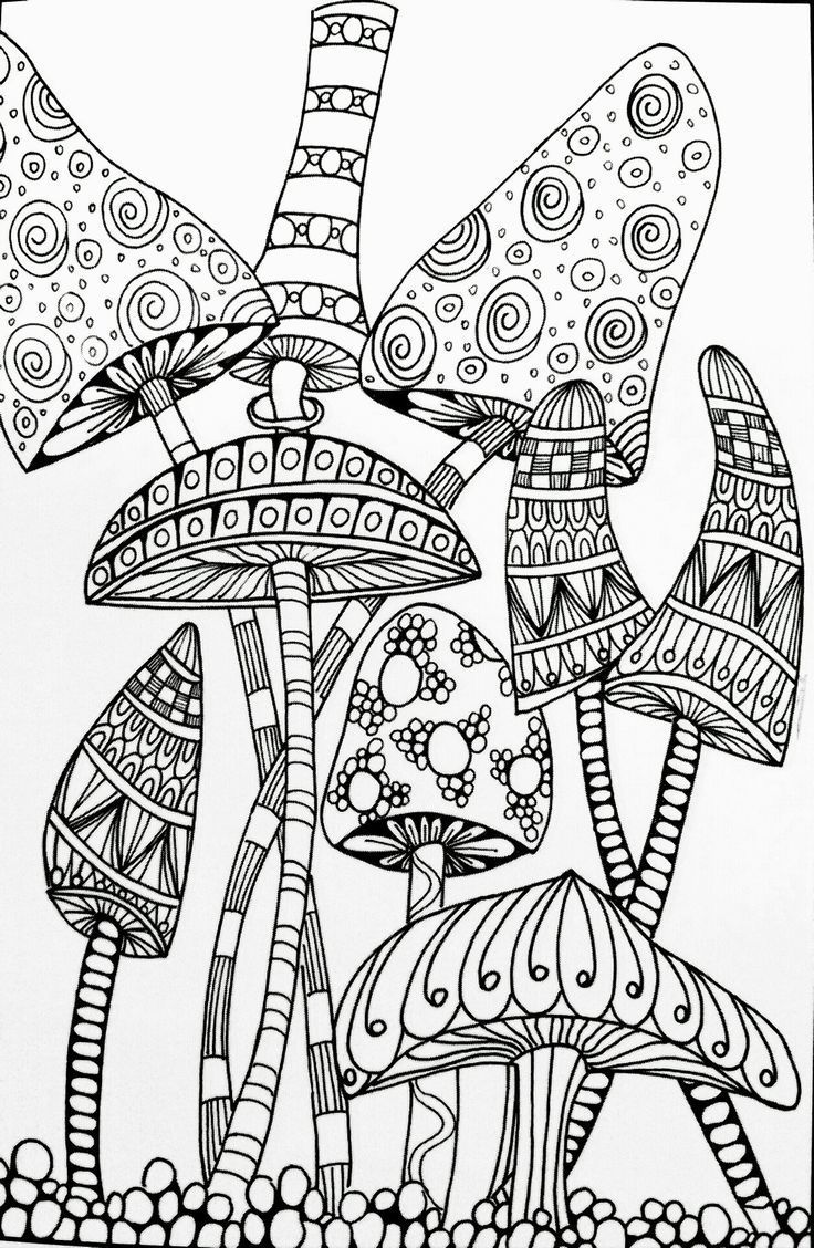 736x1128 Marvelous Abstract Mushroom Adult Coloring Pages Paisley Printable