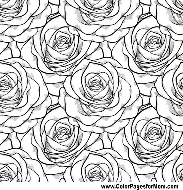 640x667 Adult Coloring Pages Flowers Patterns Download