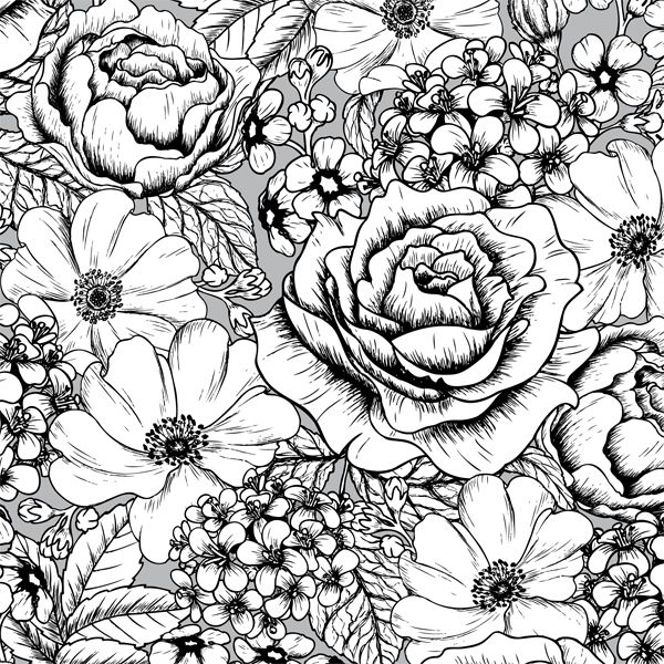 600x600 A Page Of Gorgeous Flowers From The Gorgeous Vintage Patterns