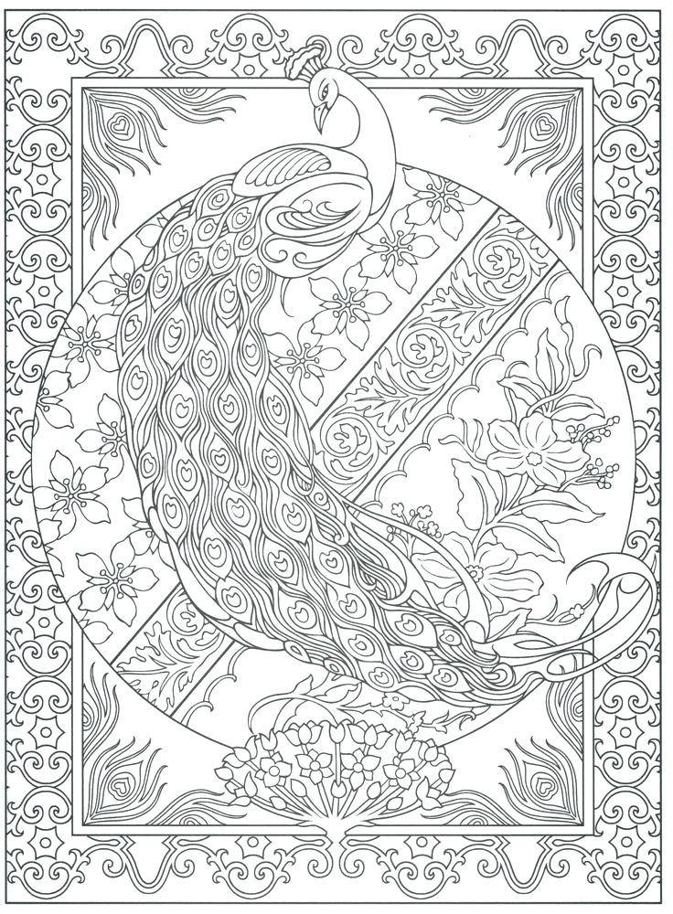 736x1000 Adult Coloring Pages Adult Coloring Pages Peacock Littlest Pet