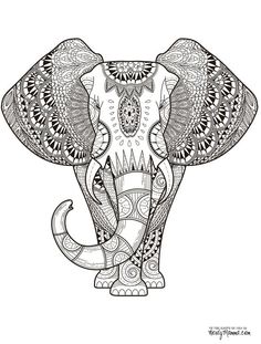 236x311 Adult Coloring Pages Elephant 3 Coloring Board 1