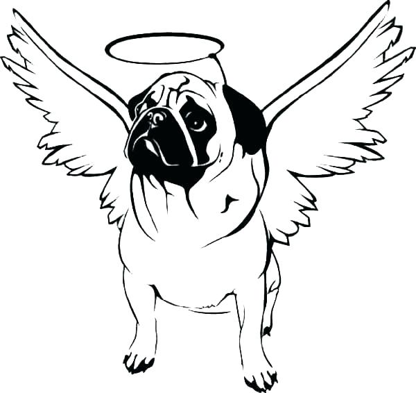 600x566 Pug Coloring Page Pug Coloring Pages Coloring Pages Of Pugs Pug