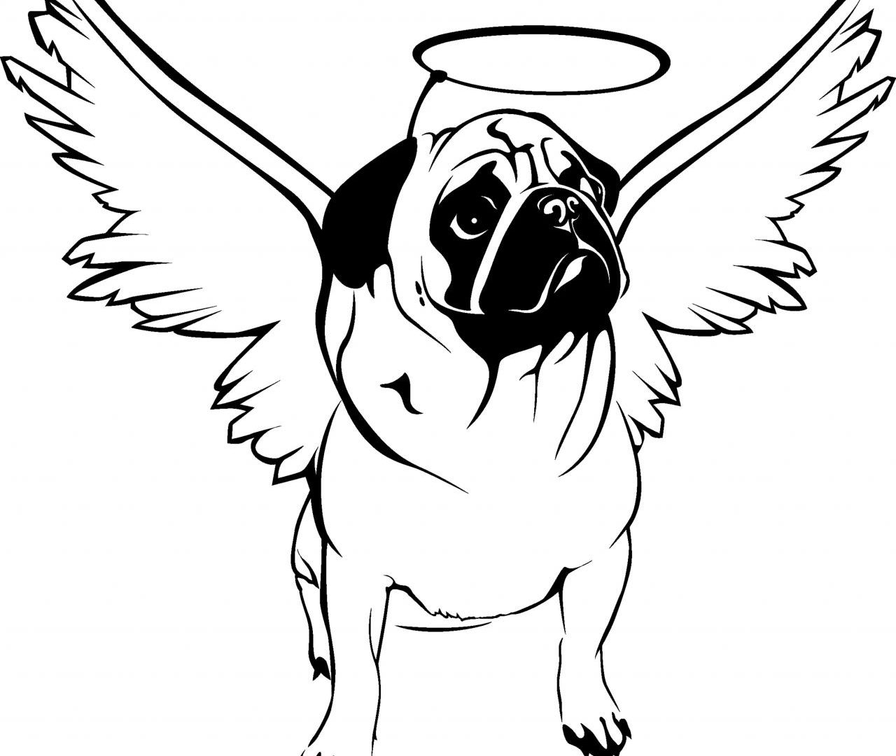 1280x1080 Pug Puppy Pdf Zentangle Coloring Free Printable Pages Animals