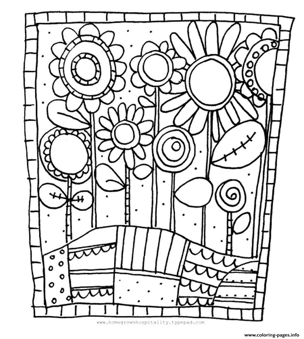 1000x1116 Adult Simple Flowers Coloring Pages Printable And To Print
