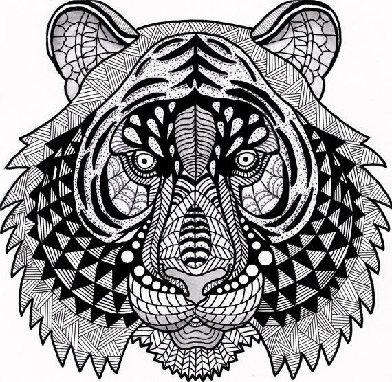 570x556 This Is A Zen Inspired Handmade, Hand Drawn Digital Coloring Page
