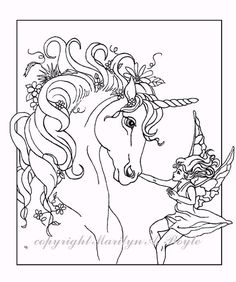 236x282 Printable Fairy Unicorn Coloring Page For Adults Fantasy