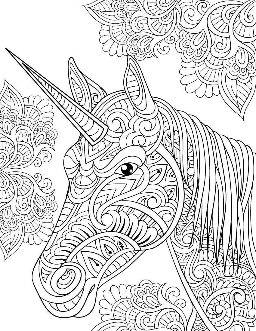851x1101 Unique Adult Coloring Pages Unicorn Collection Printable