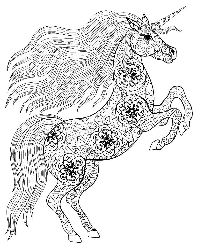 819x1024 Adult Coloring Pages Unicorn Adult Coloring Pages And Zentangled