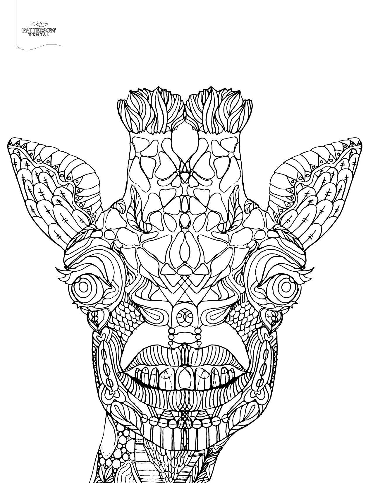 1275x1650 Astonishing Toothy Adult Coloring Printable Off The Cusp Pict