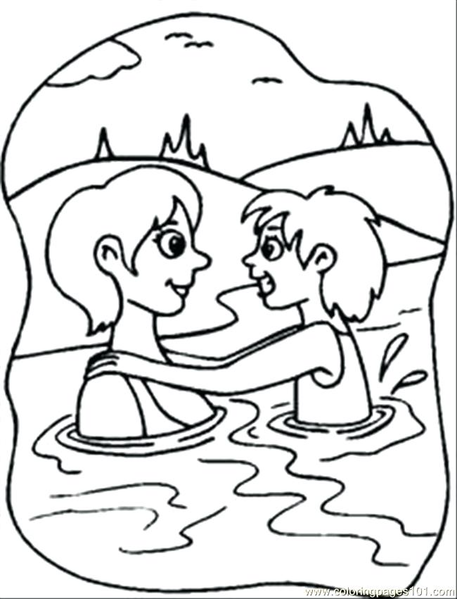 650x851 Swimming Coloring Page Swimming Dinosaur Coloring Pages