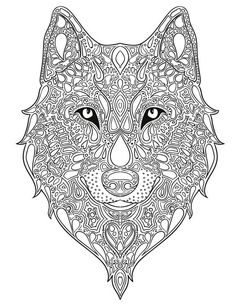 236x305 Print High Quality Wolf Mandala Adult Coloring Pages