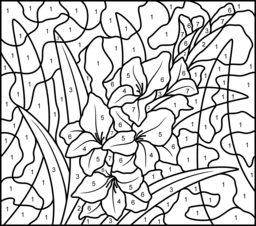 256x226 Advanced Color By Number Coloring Pages Color Bros