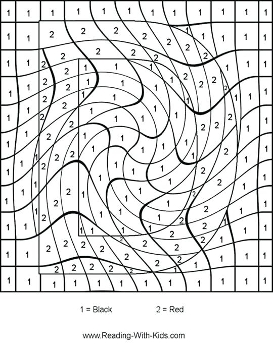 540x690 Advanced Color By Number Coloring Pages Cute Color By Number