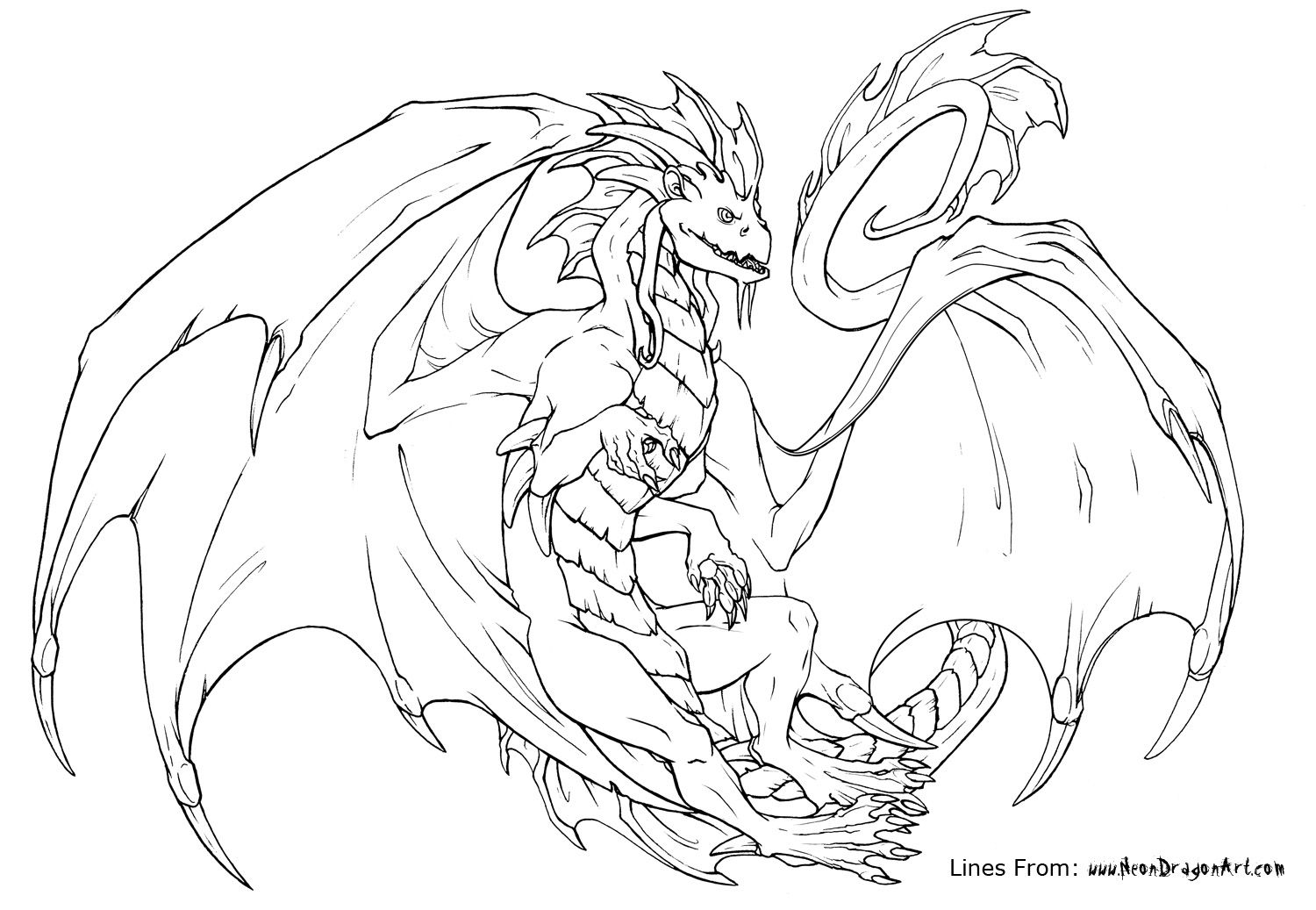 1500x1037 Advanced Dragon Coloring Pages