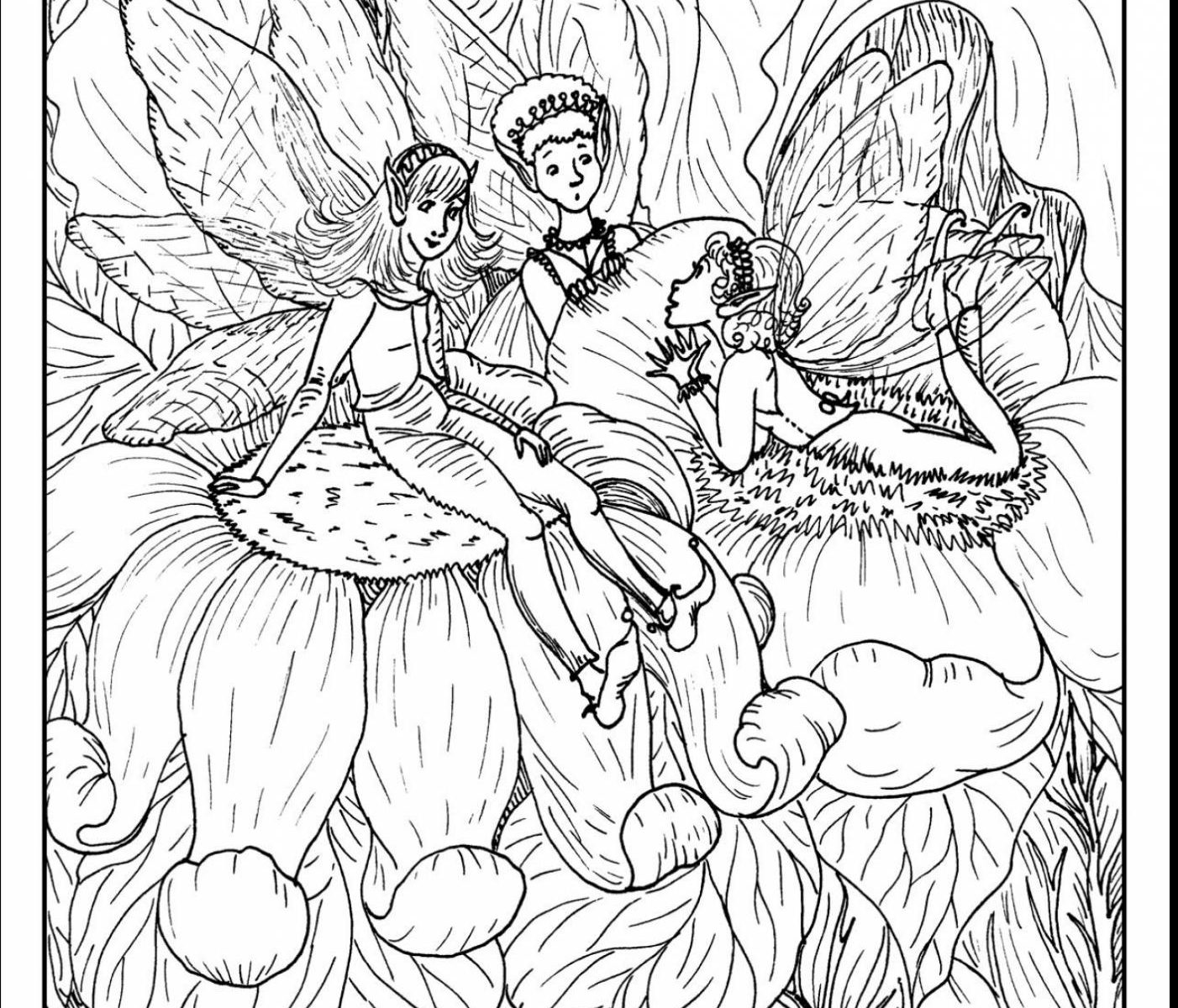 1402x1200 Coloring Extraordinary Fairy Sheet Adults Gothic Pages Printable