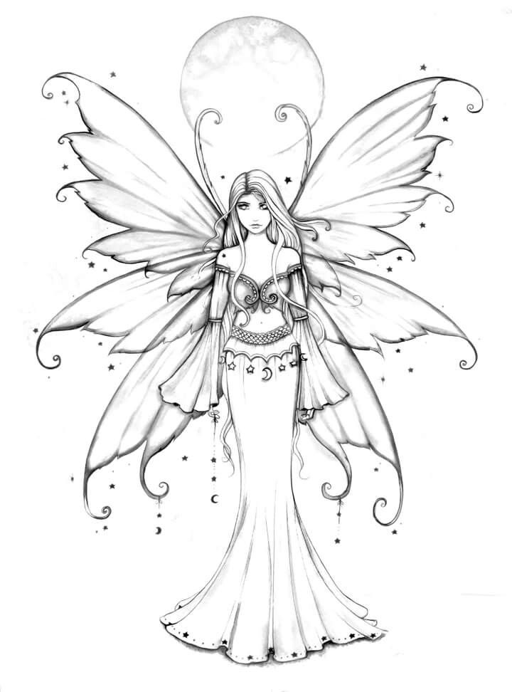 720x972 Fairy Coloring Pages
