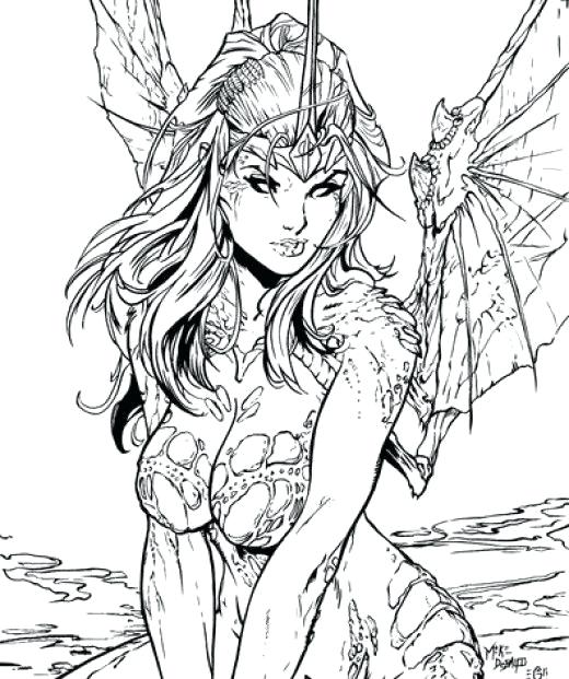 520x621 Fantasy Coloring Pages Adult Fantasy Coloring Pages Get Fairy