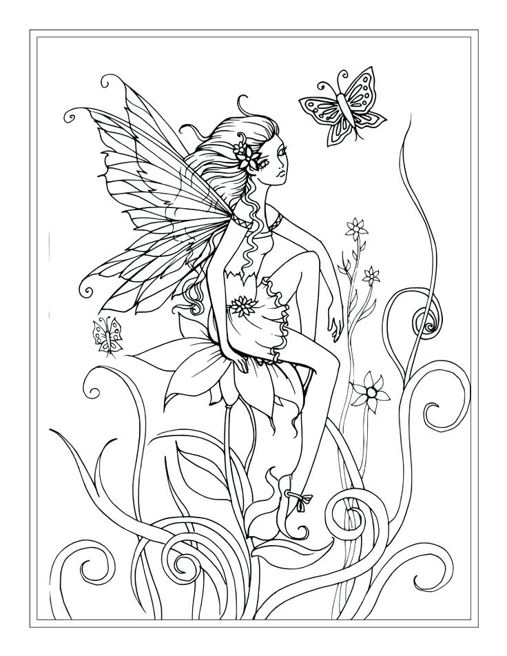 736x952 Beautiful Fantasy Coloring Pages For Adults For Jade Summer